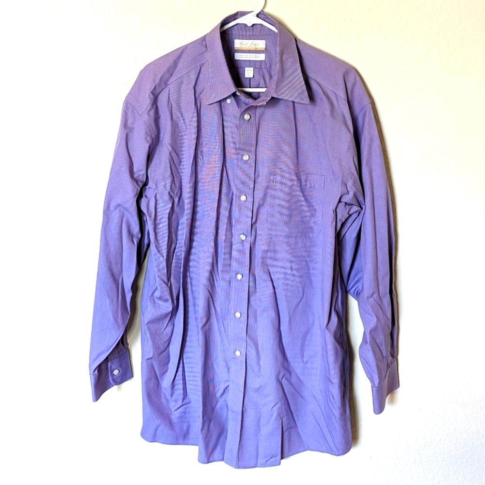Roundtree & Yorke Gold Label Houndstooth Casual Button Down Long Sleeve